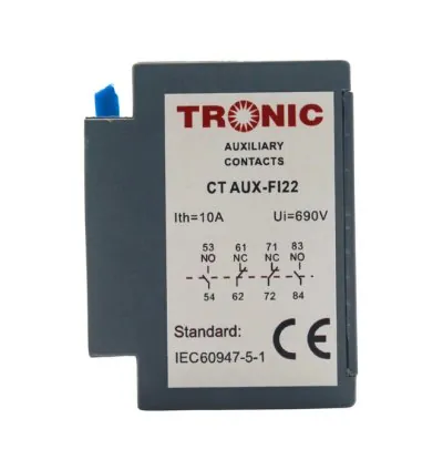 Tronic Auxiliary Contact Top Mount 2NO+2NC