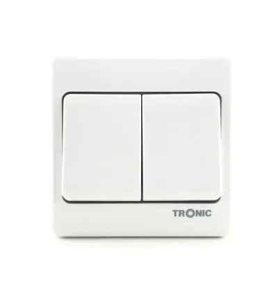 Tronic Big Button 2 Gang 2 Way Switch