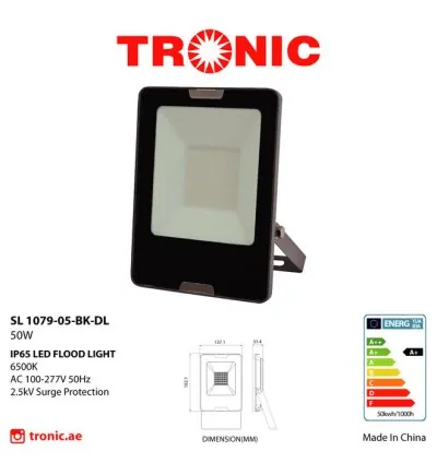 Tronic Black LED Floodlight 50 Watts