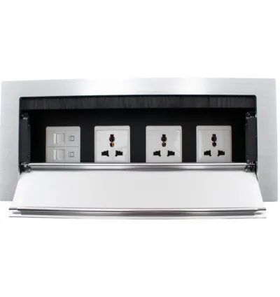 Tronic Desk Socket Universal x 3 + RJ45 Data x 2