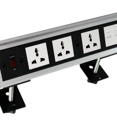 Tronic Desk Socket Universal x 3 + RJ45 Data x 2 BF ONDE