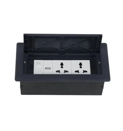 Tronic In Desk Socket 2G Universal + USB + RJ45 Data