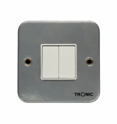 Tronic Metal Clad 2 Gang 2 Way Switch