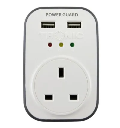 Tronic Power Guard with 2 USB Ports 13Amps