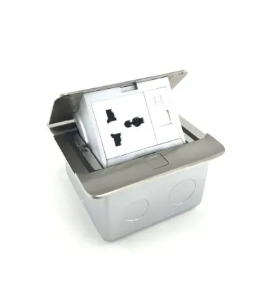 Tronic Single Floor Socket with 1 Data Port