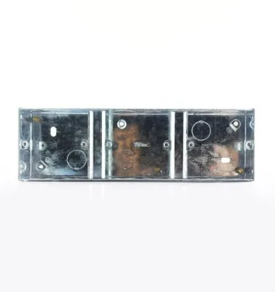 Tronic Single Galvanised Iron Electrical Switch Box 3 Way