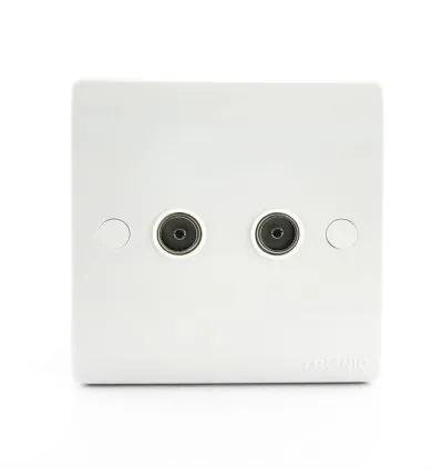 Tronic Television Socket 2 Gang
