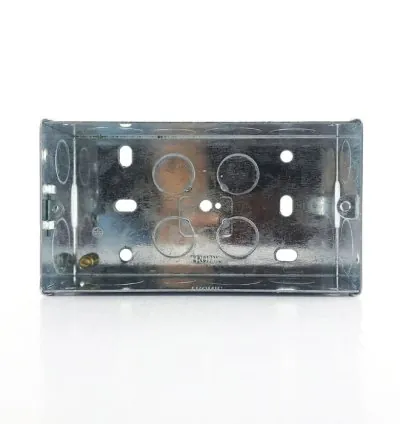 Tronic Twin Deep Galvanised Iron Switch Box
