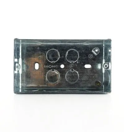 Tronic Twin Galvanised Metal Switch Box