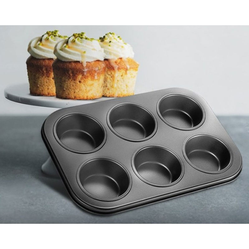 Decakila Muffin Tray 6 Holes 26.5X18.5X3 Cm Cup Cake Mold Non Stick Cake Pan Bpa Free Kmtt079B 2 Decakila Muffin Tray 6 Holes 26.5X18.5X3 Cm Cup Cake Mold Non Stick Cake Pan Bpa Free Kmtt079B