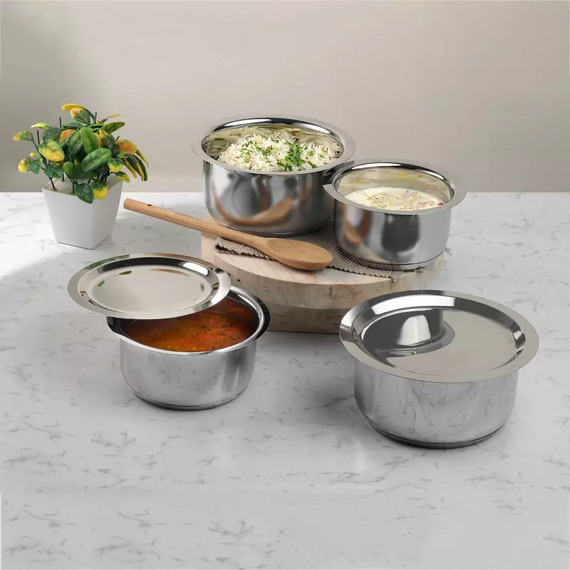 Nadstar Aluminum Sufuria 12Pcs With Lid 12-23 Cookware Set Tope Cooking Pot With Lid And Handle For Commercial Use - Kitchen Heavy Duty Half Polished 6 Nadstar Aluminum Sufuria 12Pcs With Lid 12-23 Cookware Set Tope Cooking Pot With Lid And Handle For Commercial Use - Kitchen Heavy Duty Half Polished