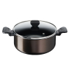 Tefal Easy Cook Stewpot 24 CM Titanium Non Stock Cooking Pot 4.7 L with Lid Suitable for All Heat Sources Except Induction B5544602