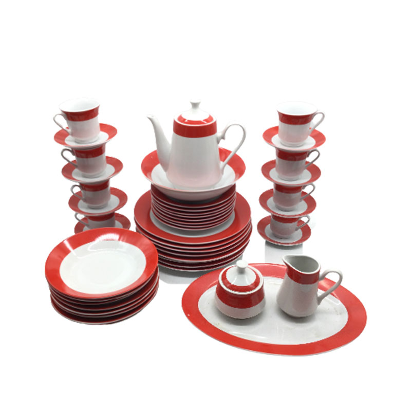 Nadstar Dinner Set 47Pcs Porcelain Dark Red Rspd002 2 Nadstar Dinner Set 47Pcs Porcelain Dark Red Rspd002