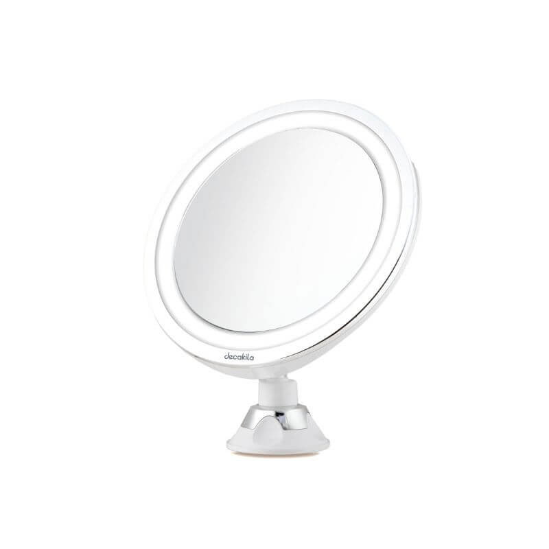 Decakila Makeup Mirror 5X Magnifying Led Lights With 2 Levels Of Brightness 360 Degree Rotating Locking Suction Cup Kmtt062W 1 Decakila Makeup Mirror 5X Magnifying Led Lights With 2 Levels Of Brightness 360 Degree Rotating Locking Suction Cup Kmtt062W