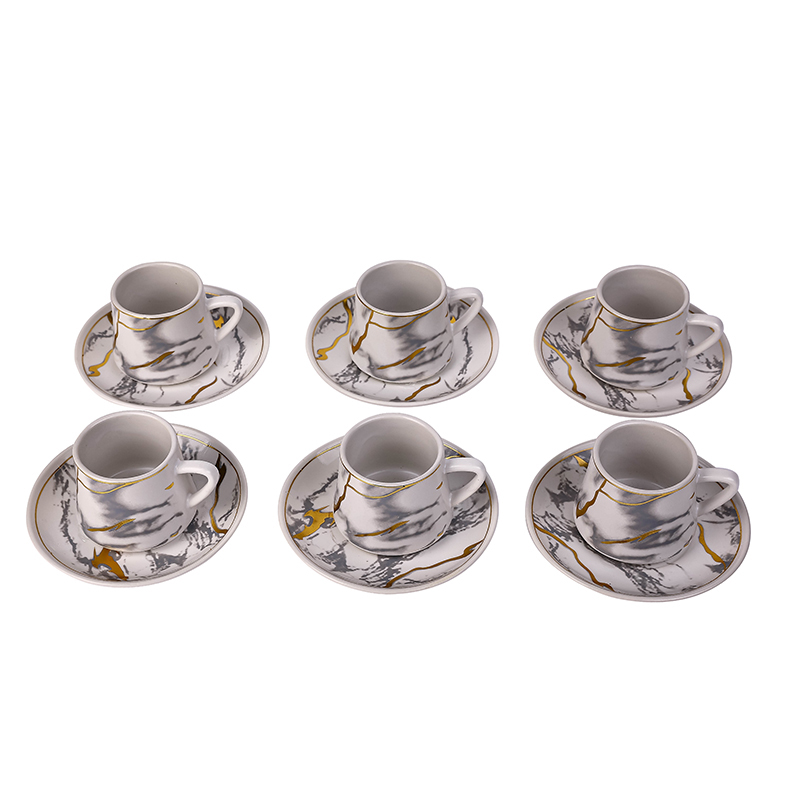 Nadstar Porcelain Cup &Amp; Saucer Golden Print Tea Coffee Cups 0035-1/2 7 Nadstar Porcelain Cup &Amp; Saucer Golden Print Tea Coffee Cups 0035-1/2