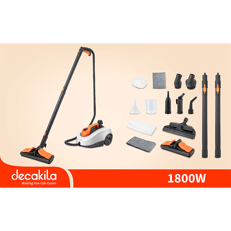 Decakila Steam Cleaner 5.0 Bar High-Pressure Steam 1.8L Tank 110°C High-Temperature For Home Use Car Carpets Floor With Stainless Steel Inner Pot 1800W Keen017W 2 Decakila Steam Cleaner 5.0 Bar High-Pressure Steam 1.8L Tank 110°C High-Temperature For Home Use Car Carpets Floor With Stainless Steel Inner Pot 1800W Keen017W