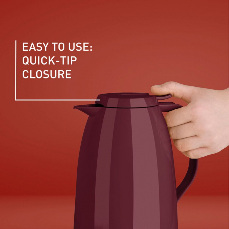 Tefal Mambo Jug Red 1 Liter Insulated Thermos Vacuum Flask Plastic-Polypropylenex (Pp) Glass Liner K3039112 7 Tefal Mambo Jug Red 1 Liter Insulated Thermos Vacuum Flask Plastic-Polypropylenex (Pp) Glass Liner K3039112