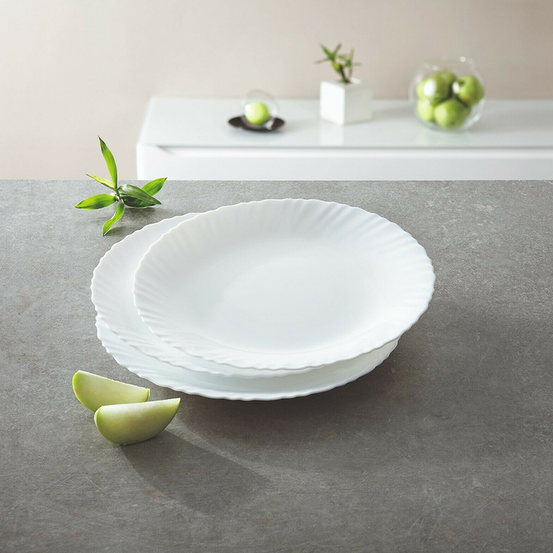 Luminarc Feston White Dinner Plate 25Cm 6Pcs P4082 2 Luminarc Feston White Dinner Plate 25Cm 6Pcs P4082