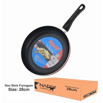 Nadstar Frypan 28CM Nonstick Interior For Low Fat Healthy Cooking Stainless Steel Fitting Extra Heavy Ceramic Gas  Electric & Hob FP28