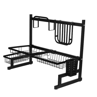 Nadstar Dish Rack Stainless Steel Kitchen Drying Rack Extendable Over The Sink HP93-093