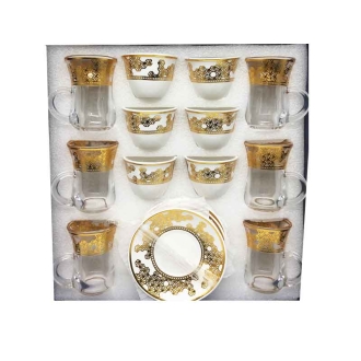 Nadstar Espresso Cup & Saucer Cawa Cup Golden Print 60ML 715-18