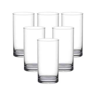 Ocean Glass 6pcs Fin Line Hi Ball 280ml Drink Tumbler 1B01210