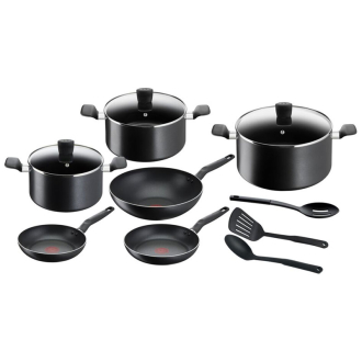 Tefal Super Cook Cookware Set 12PCS Non Stick Thermo Signal 100% Safe Aluminium Frying Pan & Cooking Pot Kitchen Utensil Set B459SC84