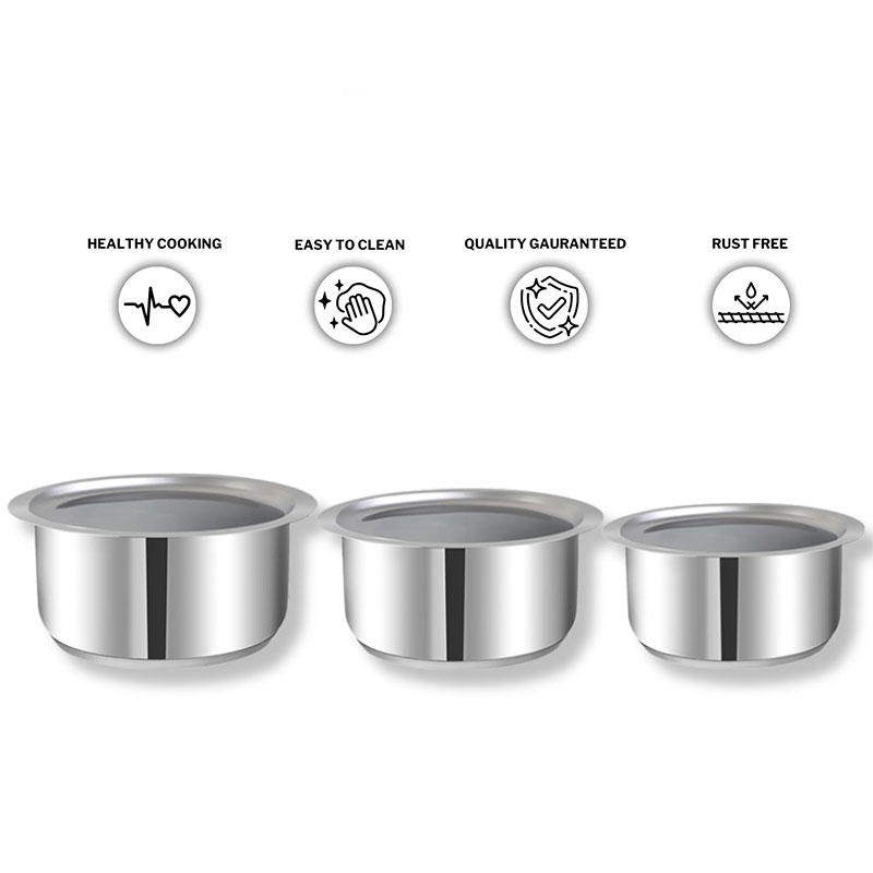 Nadstar Aluminum Sufuria 12Pcs With Lid 12-23 Cookware Set Tope Cooking Pot With Lid And Handle For Commercial Use - Kitchen Heavy Duty Half Polished 2 Nadstar Aluminum Sufuria 12Pcs With Lid 12-23 Cookware Set Tope Cooking Pot With Lid And Handle For Commercial Use - Kitchen Heavy Duty Half Polished