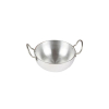 Nadstar Aluminium Classic Karai 7.30" No2 Heavy Base Aluminum Kadai Deep Frying Kadai with Handle for Kitchen