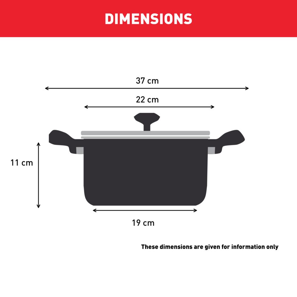 Tefal Super Cook Stew Pot 22Cm + Lid Non Stick Thermo Signal 100% Safe Stew Pan Black Aluminium B4594584 4 Tefal Super Cook Stew Pot 22Cm + Lid Non Stick Thermo Signal 100% Safe Stew Pan Black Aluminium B4594584