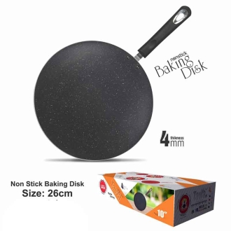 Nadstar Tawa 26CM Nonstick Interior For Low Fat Healthy Cooking 10 Inch Baking Disk xMarble Coating Becolite Suitable For All Source TB26