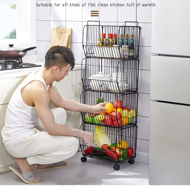 Nadstar Storage Rack Stainless Steel 3 Layers With Wheels Kitchen Standing Storage Rack Hp22-029H 11 Nadstar Storage Rack Stainless Steel 3 Layers With Wheels Kitchen Standing Storage Rack Hp22-029H