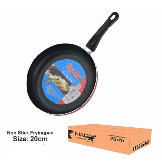 Nadstar Frypan 20CM Nonstick Interior For Low Fat Healthy Cooking Stainless Steel Fitting Extra Heavy Ceramic Gas  Electric & Hob FP20