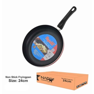 Nadstar Frypan 24CM Nonstick Interior For Low Fat Healthy Cooking Stainless Steel Fitting Extra Heavy Ceramic Gas  Electric & Hob FP24