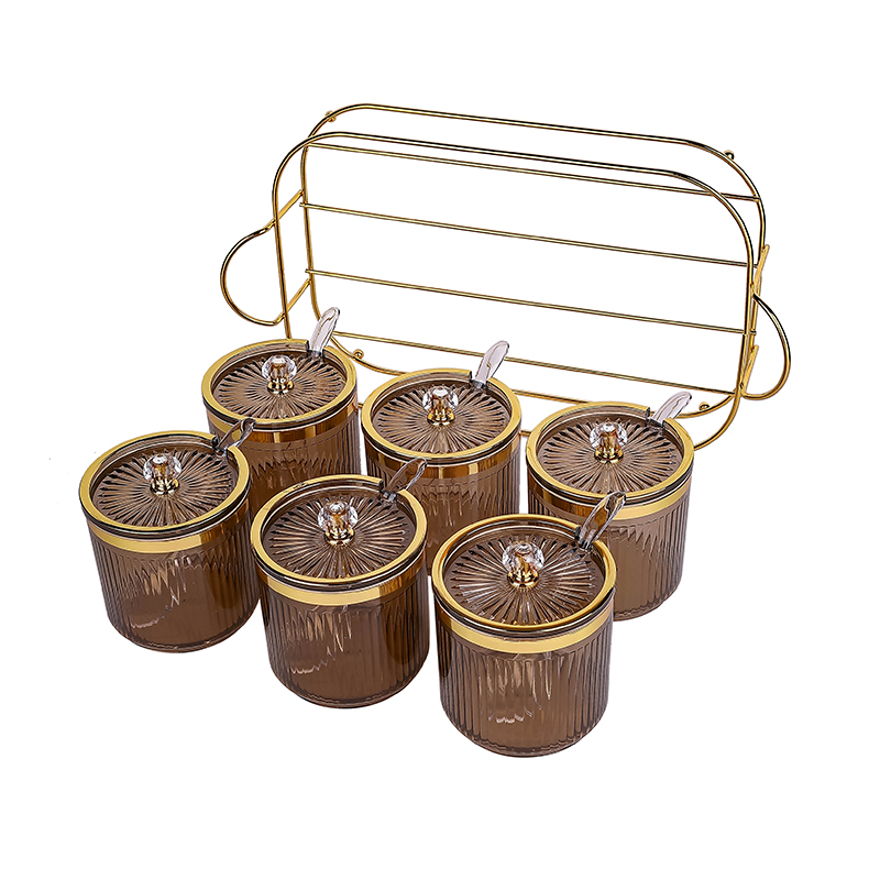 Nadstar Seasoning Pots 6Pcs Set Condiment Pots Food Container With Lids And Spoons St0606-1/2 4 Nadstar Seasoning Pots 6Pcs Set Condiment Pots Food Container With Lids And Spoons St0606-1/2