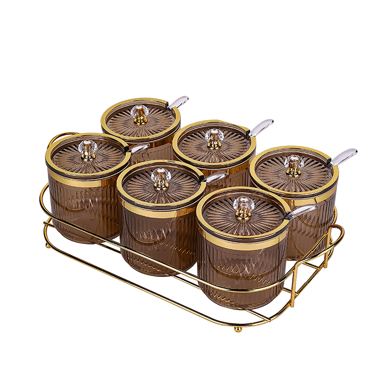 Nadstar Seasoning Pots 6Pcs Set Condiment Pots Food Container With Lids And Spoons St0606-1/2 3 Nadstar Seasoning Pots 6Pcs Set Condiment Pots Food Container With Lids And Spoons St0606-1/2