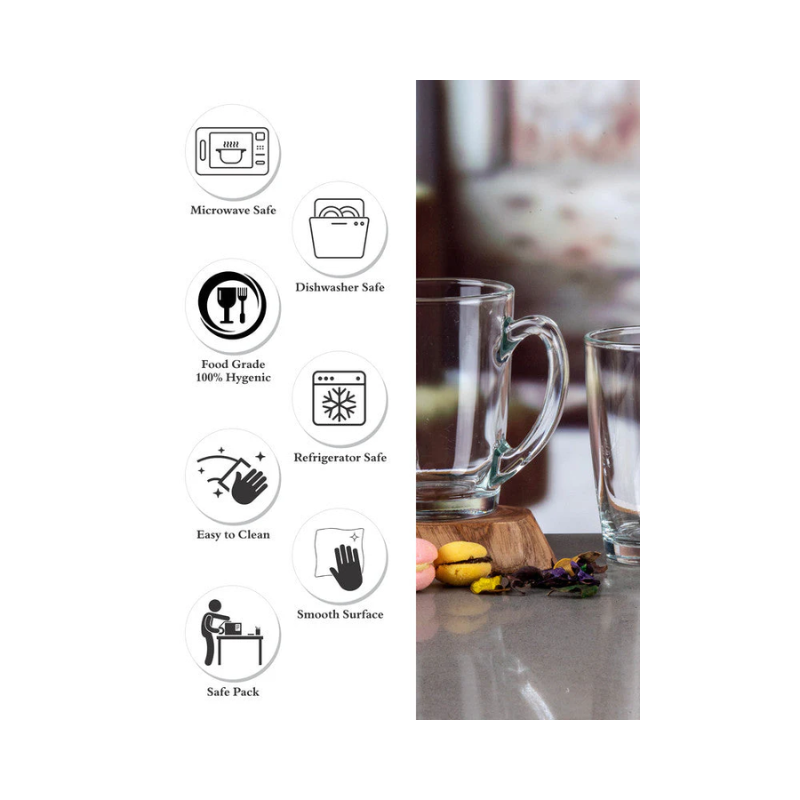 Luminarc Glass Mug 6Pcs Lum Cafe 32Cl N5611 9 Luminarc Glass Mug 6Pcs Lum Cafe 32Cl N5611