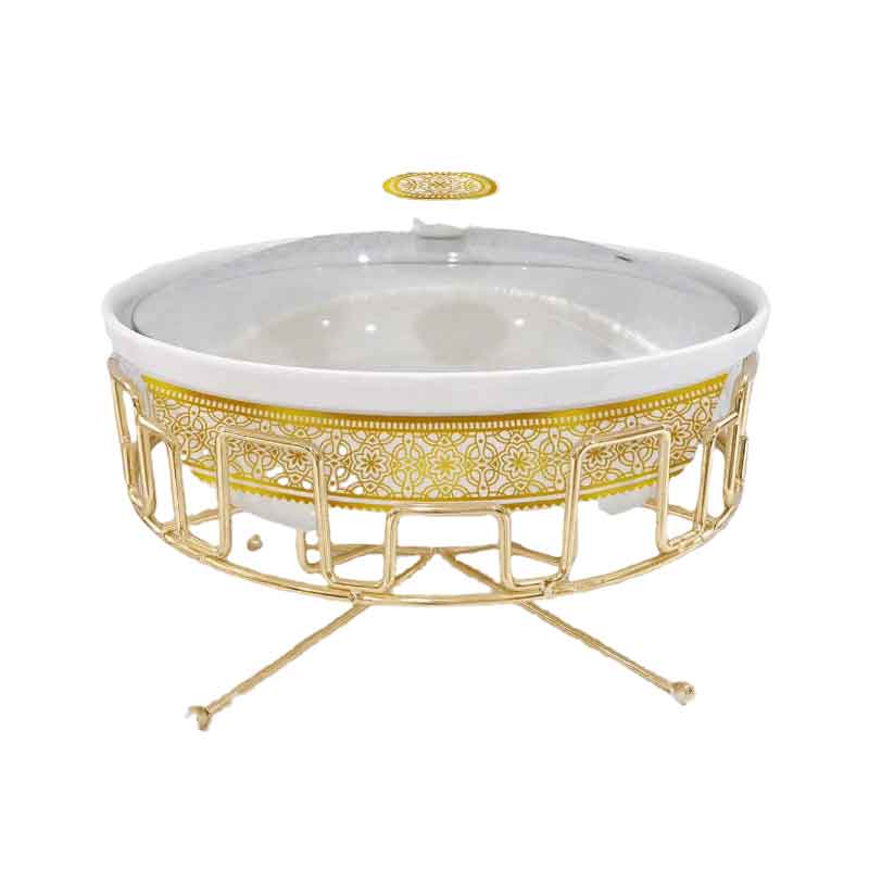 Nadstar Chafing Dish For Buffet Stoves Made Of Ceramic Soup Pot Porcelain Food Serving 236-61 1 Nadstar Chafing Dish For Buffet Stoves Made Of Ceramic Soup Pot Porcelain Food Serving 236-61