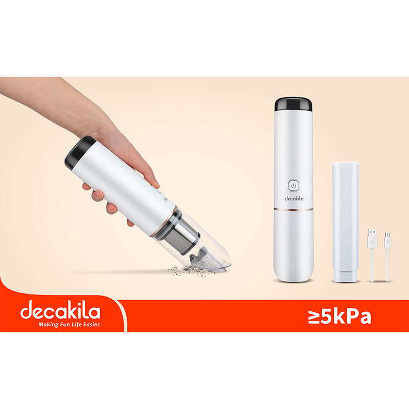 Decakila Portable Vacuum Cleaner 65W W/Usb Working Time 15Min Mini Hand Held Vacuum Cleaner Cmpv001W 2 Decakila Portable Vacuum Cleaner 65W W/Usb Working Time 15Min Mini Hand Held Vacuum Cleaner Cmpv001W