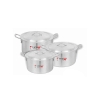 Nadstar Cookware Set 3Pcs Set With Lid & Handle Metal Finish Sufuria 1.5L 2.5L 4L 0x2