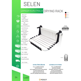 Mihrece Cloth Dryer Selen 6 Meters 40x55 0.3KG M-104