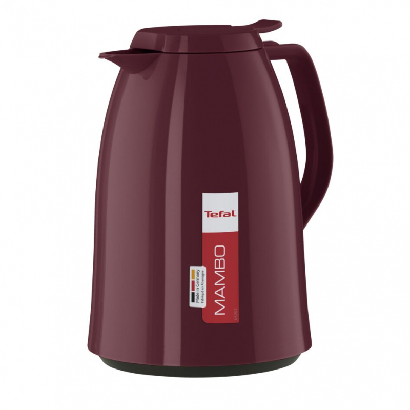Tefal Mambo Jug Red 1 Liter Insulated Thermos Vacuum Flask Plastic-Polypropylenex (Pp) Glass Liner K3039112 10 Tefal Mambo Jug Red 1 Liter Insulated Thermos Vacuum Flask Plastic-Polypropylenex (Pp) Glass Liner K3039112