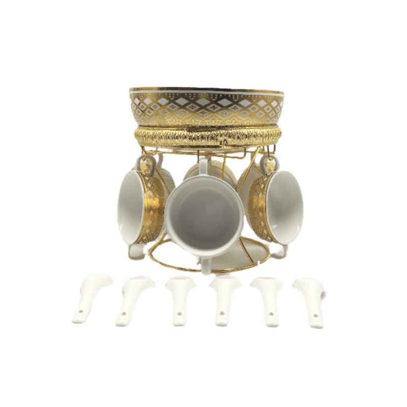 Nadstar Ceramic Soup Set With Soup Cups/Bowls Made Of Porcelain Food Serving 921-13 2 Nadstar Ceramic Soup Set With Soup Cups/Bowls Made Of Porcelain Food Serving 921-13