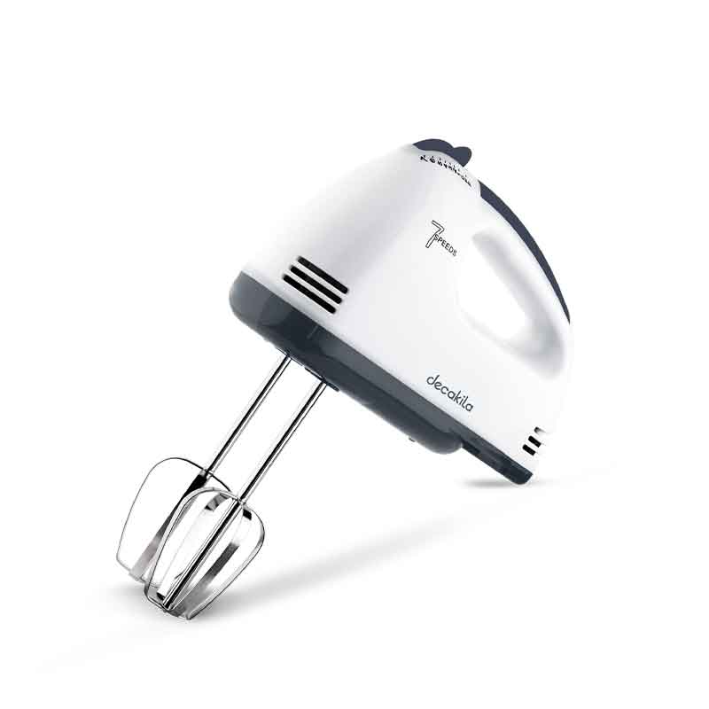 Decakila Hand Mixer 120W 7 Speed White Steel Beaters &Amp; Hook With Speed Control Knead Or Beat &Amp; Mix Kemx016W 1 Decakila Hand Mixer 120W 7 Speed White Steel Beaters &Amp; Hook With Speed Control Knead Or Beat &Amp; Mix Kemx016W
