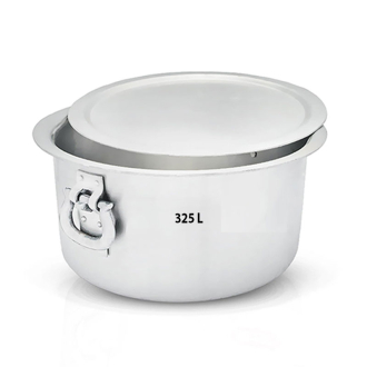 Nadstar Aluminium Sufuria 325L with Lid & Handle 41.5KG Gauge 5G 5.40MM Aluminium Tapela Patila with Handles Commercial Tope No.72
