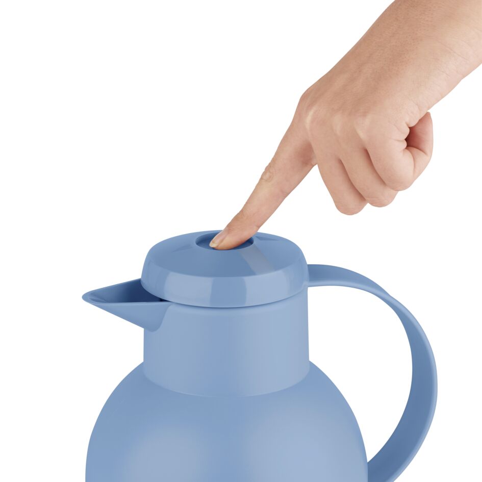 Tefal Samba Jug 1 Liter Blue Isothermal Jug Translucent Vacuum Flask Plastic-Polypropylenex (Pp) Glass Liner K3035312 F4010110 4 Tefal Samba Jug 1 Liter Blue Isothermal Jug Translucent Vacuum Flask Plastic-Polypropylenex (Pp) Glass Liner K3035312 F4010110