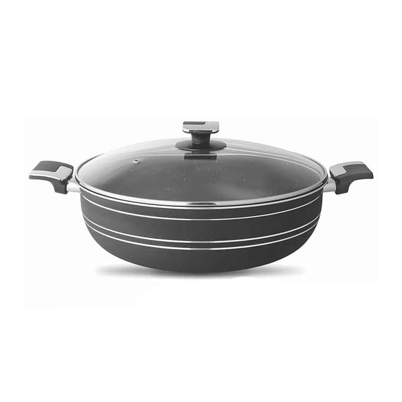 Nadstar Majestic Wok 34Cm With Handle &Amp; Lid Non Stick Marble Coating Heat Tempered Glass Lids Heat Resistant Bakelite Handles For Easy Grip W34 1 Nadstar Majestic Wok 34Cm With Handle &Amp; Lid Non Stick Marble Coating Heat Tempered Glass Lids Heat Resistant Bakelite Handles For Easy Grip W34