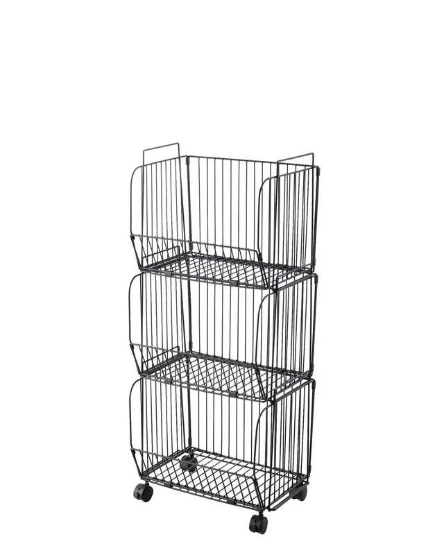 Nadstar Storage Rack Stainless Steel 3 Layers With Wheels Kitchen Standing Storage Rack Hp22-029H 16 Nadstar Storage Rack Stainless Steel 3 Layers With Wheels Kitchen Standing Storage Rack Hp22-029H
