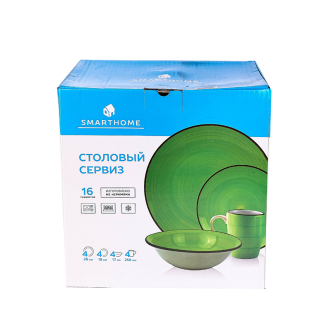 Nadstar Dinner Set 16pcs Porcelain Mug 4pcs  Plate 4pcs  Bowl 4pcs  Soup Plate 4pcs 2023023