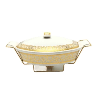Nadstar Chafing Dish for Buffet Stoves Made of Ceramic Soup Pot Porcelain Food Serving 375-71